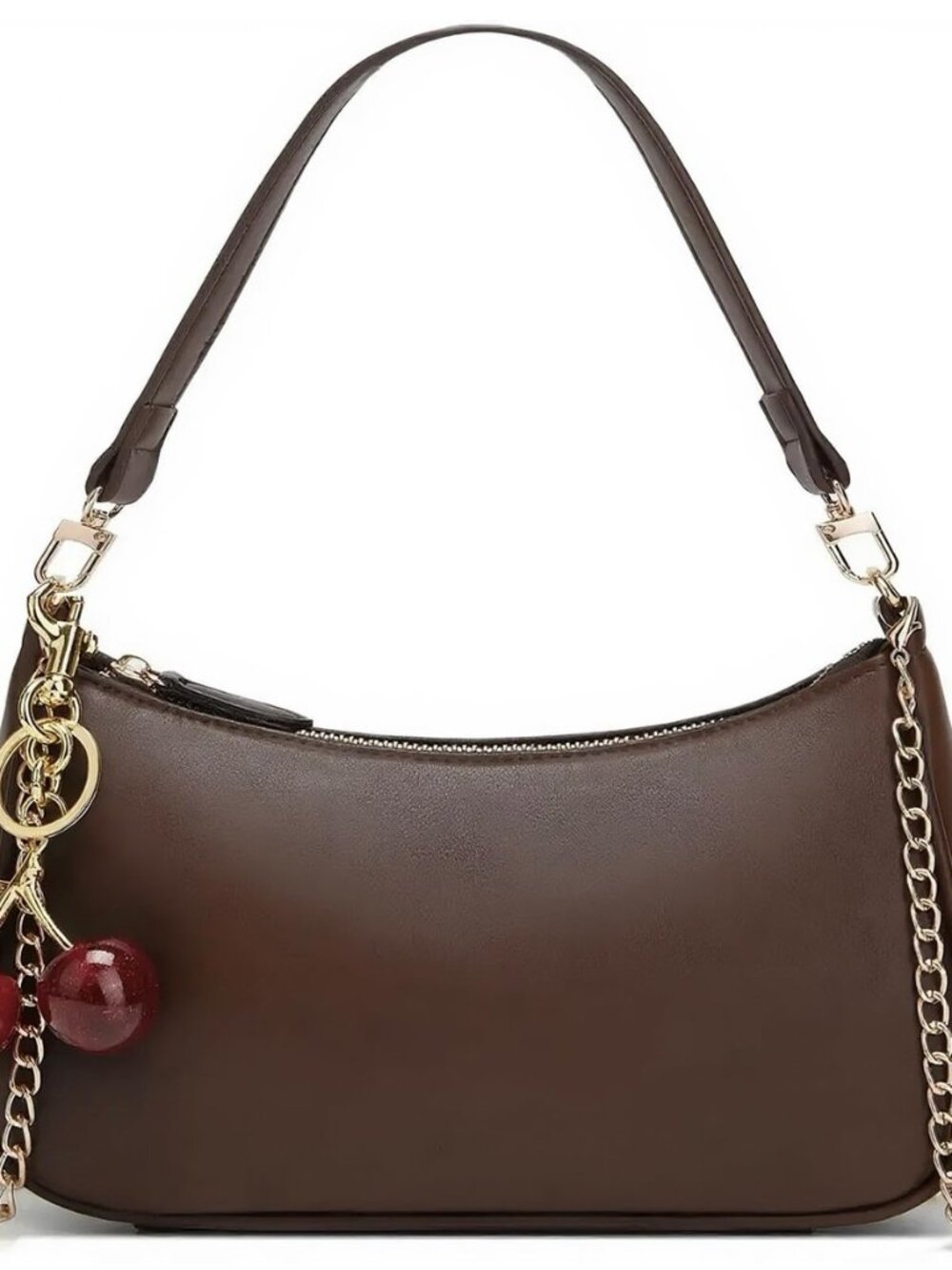 Black Shoulder Bag for Women Cute Hobo Cherry Purse Retro Clutch Underarm